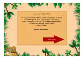 Vorschau - Spiele - Interaktive Lesespur "Abenteuer im Safari Park" (leicht) - Seite 1