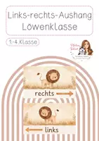 Vorschau - Bildkarten - Links-rechts-Aushang Löwenklasse - Deckblatt