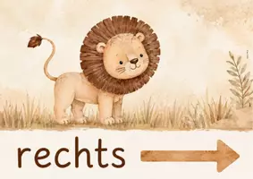 Vorschau - Bildkarten - Links-rechts-Aushang Löwenklasse - Seite 1