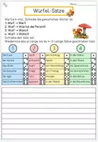 Vorschau - Arbeitsblätter - Satzbau-Würfelspiel Herbst | Sätze erweitern & bilden mit Nomen, Verben & Präpositionen (Klasse 3- 4 & DaZ) - Seite 3