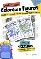 Vista previa - Hojas de trabajo - Colorea por Figuras Musicales | Nivel 3 | Ritmos Avanzados - Portada