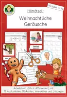 Vorschau - Arbeitsblätter - Weihnachten Hörrätsel und Geräusche: Hörverstehen und auditive Wahrnehmung fördern (Grundschule Musik Klasse 1–4) - Deckblatt