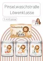Vorschau - Bildkarten - Pinselwaschstraße Löwenklasse - Deckblatt
