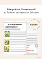 Vorschau - Arbeitsblätter - Bildergeschichte Klasse 1/2 - Zitronenlimonade - Deckblatt
