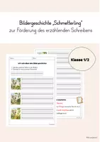 Vorschau - Arbeitsblätter - Bildergeschichte Klasse 1/2 - Schmetterling - Deckblatt