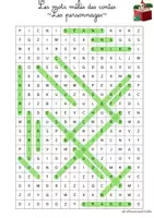 Aperçu - Jeux - Mots mêlés contes C2 - Page 1