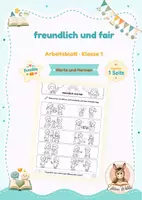 Vorschau - Arbeitsblätter - soziales Lernen - Deckblatt