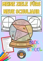 Vorschau - Arbeitsblätter - Schulstart: Meine Ziele für das neue Schuljahr (Bastelidee Schuljahresbeginn) - Deckblatt