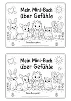 Vorschau - Arbeitsblätter - Mein Mini-Buch über Gefühle Klasse 1 - Seite 1