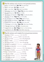 Vorschau - Stationenlernen - Personal Pronouns – Differenzierte Arbeitsblätter (Klasse 4/5) - Seite 3