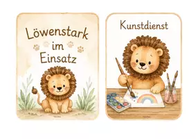Vorschau - Bildkarten - Klassendienste Löwenklasse - Seite 1