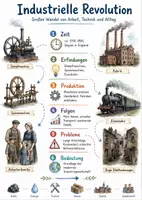 Vorschau - Arbeitsblätter - Lernplakat + Arbeitsblatt "Industrielle Revolution" + Onlineübung & MP3 + Mindmap + Infografik - Deckblatt