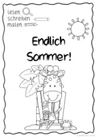 Vorschau - Arbeitsblätter - ENDLICH SOMMER! - lesen, schreiben, malen - Seite 1