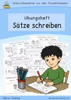 Vorschau - Arbeitsblätter - Übungsheft: Sätze schreiben (Selbstlernheft, Kl. 1-2) - Deckblatt