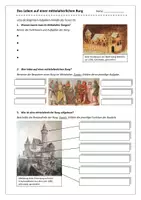 Vorschau - Arbeitsblätter - Arbeitsblatt + Quelle: Leben auf der Burg / Mittelalter - Deckblatt