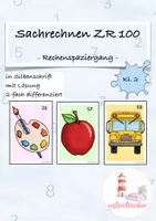 Vorschau - Arbeitsblätter - ZR 100 mit ZÜ Sachrechnen Rechenspaziergang - Deckblatt