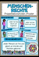 Vorschau - Poster - Menschenrechte – Grundlagen und wichtige Rechte anschaulich erklären | Präsentation und Poster - Deckblatt