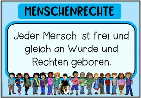 Vorschau - Poster - Menschenrechte – Grundlagen und wichtige Rechte anschaulich erklären | Präsentation und Poster - Seite 1