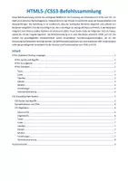 Vorschau - Merkblätter - Befehlssammlung_HTML_CSS - Deckblatt