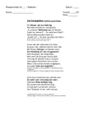 Vorschau - Klassenarbeiten - Klassenarbeit Klasse 7 Balladen - Die Schatzgräber - Seite 1