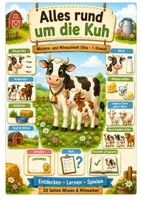 Vorschau - Arbeitsblätter - Alles rund um der Kuh Wissens- und Mitmachheft (Kita - 1. Klasse) - Deckblatt