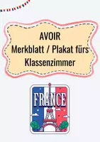 Vorschau - Merkblätter - Das Verb «avoir» - Merkblatt / Plakat - Deckblatt