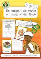Vorschau - Arbeitsblätter - Es klappert die Mühle am rauschenden Bach: Liederarbeitung des Volksliedes (Musik Grundschule Herbst) - Deckblatt