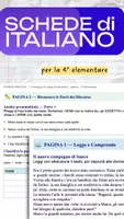 anteprima - Esercizi - Scheda di italiano per la 4ª Elementare - Pagina di copertina