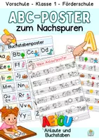 Vorschau - Arbeitsblätter - Arbeitsblätter für den Schulanfang – Anlaute und Buchstaben nachspuren (Vorschule, Klasse 1) - Deckblatt