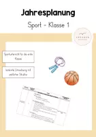 Vorschau - Stundenentwürfe - Jahresplanung Sport für die erste Klasse - Deckblatt