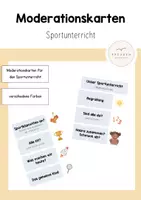 Vorschau - Präsentationen/Tafelbilder - Moderationskarten für den Sportunterricht - Deckblatt