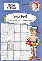 Vorschau - Arbeitsblätter - Ferienheft Deutsch & Mathe Paket | Fit für Klasse 2-4 - Seite 1