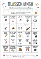 Vorschau - Arbeitsblätter - Klassenbingo zum Kennenlernen - Seite 1