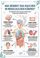 Vorschau - Arbeitsblätter - Lernplakat + Arbeitsblätter zum Thema "Was bewirkt das Rauchen im menschlichen Körper?" + Lösung & MP3 + Mindmap + Infografik - Deckblatt