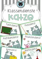 Vorschau - Präsentationen/Tafelbilder - Dienste für das Klassenzimmer | Katze | Tafelmaterial - Deckblatt