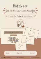 Vorschau - Videos - Erstlesen Deutsch: Blitzlesen (Band 4) - Silben mit Lautverbindungen (1./2. Klasse) - Deckblatt