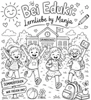 Vorschau - Mal- und Bastelvorlagen - Ausmalbild Sommerferien, letzter Schultag, Sommer - Deckblatt