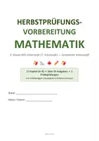 Vorschau - Arbeitsblätter - Herbstprüfungs-Vorbereitung Mathematik – 3. Klasse AHS-Unterstufe Kompletter Jahresstoff mit 2 Probeprüfungen - Seite 1
