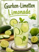 Vorschau - Arbeitsblätter - Rezept für Gurken-Limetten Limonade - Deckblatt