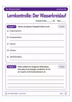 Vorschau - Test - Wasserkreislauf Lernkontrolle mit Lösungen - Seite 1