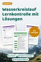 Vorschau - Test - Wasserkreislauf Lernkontrolle mit Lösungen - Deckblatt