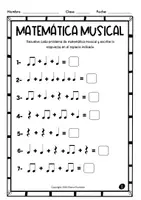 Vista previa - Hojas de trabajo - Colorea por Matemática Musical – Vuelta a Clases | Ritmo - página 3