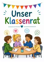 Vorschau - Stundenentwürfe - Klassenrat Grundschule – Sachunterricht -Komplettpaket mit Rollenkarten, Regelkarten, Protokoll & Anliegenkasten | Klasse 1–4 - Seite 1