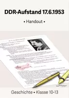 Vorschau - Merkblätter - Handout "Aufstand vom 17.Juni 1953 DDR", Klasse 10-13 - Deckblatt