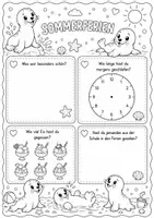 Vorschau - Arbeitsblätter - Erinnerungsblatt: Meine Sommerferien - Deckblatt