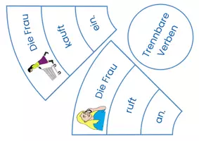 Vorschau - Spiele - Trennbare Verben - Spiel - Legekreis - DaF DaZ A1 - Seite 1