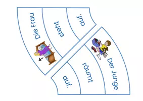 Vorschau - Spiele - Trennbare Verben - Spiel - Legekreis - DaF DaZ A1 - Seite 2