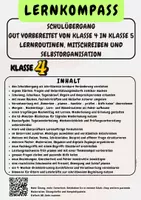 Vorschau - Anderer Materialtyp - Schulübergang gut vorbereitet von Klasse 4 in Klasse 5 Lernroutinen, Mitschreiben und Selbstorganisation - Deckblatt