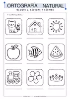 Vista previa - Hojas de trabajo - CUADERNO DE ORTOGRAFÍA NATURAL - página 1