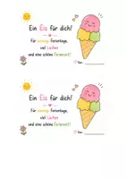 Vorschau - Anderer Materialtyp - Grußkärtchen Eis für die Sommerferien - Seite 2